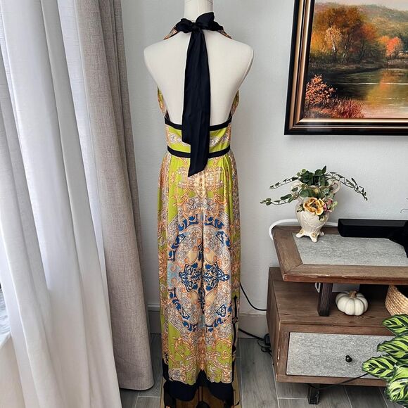GUESS Baroque Print Halter Maxi Dress – Size Small - Picture 5 of 8